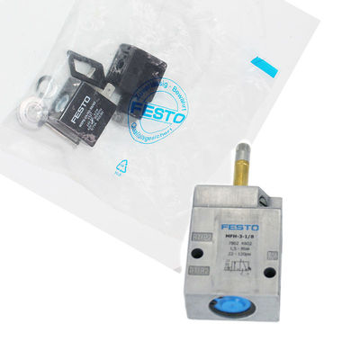 Festo MFH-3-1/8 7802 বৈদ্যুতিক সোলিনয়েড ভালভ AC220V মেকানিক্যাল স্প্রিং রিসেট