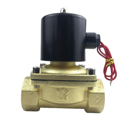 2W350-35 1 1/4 ইঞ্চি খাঁটি ব্রাস সোলিনয়েড ভালভ ওয়াটার এয়ার ভালভ স্বাভাবিকভাবে বন্ধ এনসি