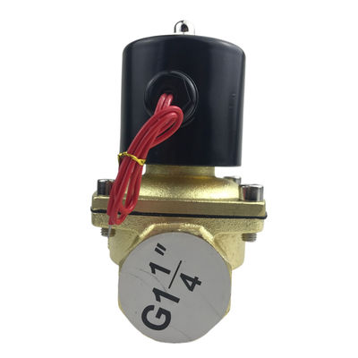 2W350-35 1 1/4 ইঞ্চি খাঁটি ব্রাস সোলিনয়েড ভালভ ওয়াটার এয়ার ভালভ স্বাভাবিকভাবে বন্ধ এনসি