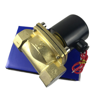 2W350-35 1 1/4 ইঞ্চি খাঁটি ব্রাস সোলিনয়েড ভালভ ওয়াটার এয়ার ভালভ স্বাভাবিকভাবে বন্ধ এনসি