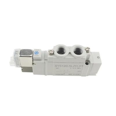 এসএমসি সোলিনয়েড ভালভ SY5320-5LZD-C6 DC12V ওয়ান-টাচ ফিটিং পোর্ট আকার ø6 3 অবস্থান বন্ধ কেন্দ্র