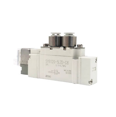 পোর্ট আকার Ø6 SY3420-6LZD-C6 SMC Pneumatic Solenoid Valve3 অবস্থান নির্গমন কেন্দ্র DC12V