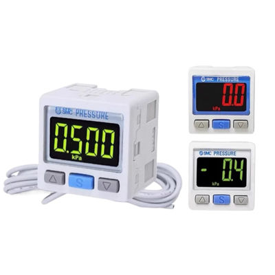 এসএমসি ডিজিটাল চাপ সুইচ ZSE30A-01-A ভ্যাকুয়াম চাপ R1/8 2-রঙের প্রদর্শন NPN ওপেন কালেক্টর 2 আউটপুট