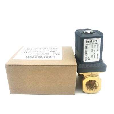 Burkert 00221654 6213 টাইপ G1/2 2/2 স্বাভাবিকভাবে বন্ধ 1.3 প্রবাহ গর্ত, EPDM সিলড -30 ~ + 90 ° C ব্রাস ভালভ শরীর DC24V 8W 0-10bar