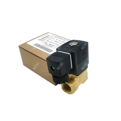 6014 D স্বাভাবিকভাবে খোলা 00126205 Burkert Solenoid Valve G1/4 2.5 ফ্লো হোল DC24V 8W ব্রাস ভ্যালভের দেহ 32 * 46 0~6bar