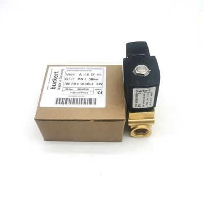 00126227 G1/4 Burkert Solenoid Valve 6014 C স্বাভাবিকভাবে বন্ধ AC220V 8W স্টেইনলেস স্টীল ভালভ শরীর 0 ~ 10bar