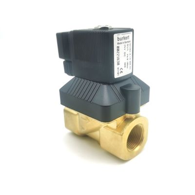 Burkert Solenoid Control Valve 00125367 6014 C ডাইরেক্ট অ্যাক্টিং নীচের প্লেট সংযোগ স্বাভাবিকভাবে বন্ধ 2.0 প্রবাহ গর্ত DC24V 8W ব্রাস ভালভ শরীর 0 ~ 10bar