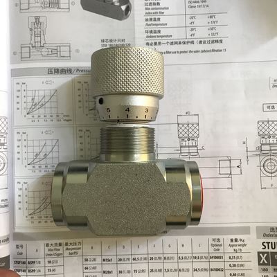 স্কেল STB-G1/4 STB-G3/8 STB-G3/4 STB-G1 হাইড্রোলিক থ্রোটল ভালভ সহ যথার্থ থ্রোটল ভালভ