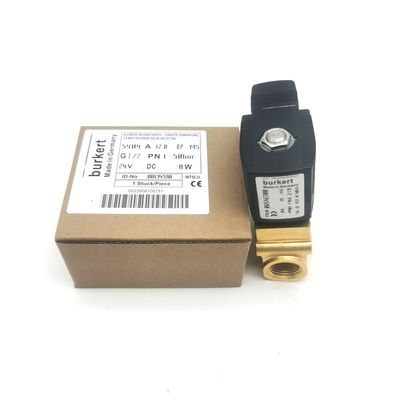 Burkert 00132865 AC24V Solenoid Valve Direct Acting G1/8 6014 C স্বাভাবিকভাবে বন্ধ 0~25bar 3/2 ওয়ে ব্রাসের দেহ