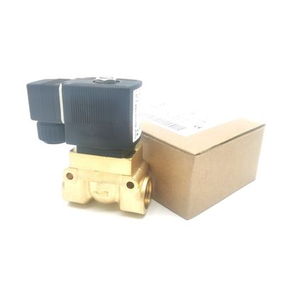 Burkert ইলেক্ট্রোম্যাগনেটিক ভালভ 00134239 G1/8 AC220V 6014 C স্বাভাবিকভাবে বন্ধ 0 ~ 25bar 3/2 ওয়ে ব্রাসের দেহ