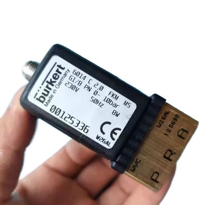 5404 G1/2 2/2 স্বাভাবিকভাবে বন্ধ 00177853 FKM সিলড ইলেকট্রন চৌম্বকীয় ভালভ BURKERT ব্রাস ভালভ শরীর AC24V 8W 1-50bar