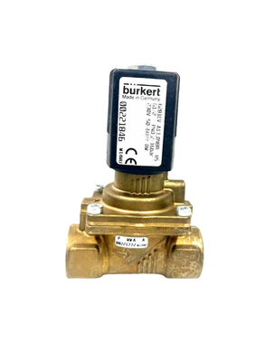 00301170 BURKERT 5404 G1/2 2/2 স্বাভাবিকভাবে খোলা 12 ফ্লো হোল FKM (ফ্লুরো রবার) সিলড ব্রাস ভালভ শরীর AC24V 8W 1-32bar