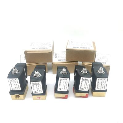 00134240 BURKERT 6013 টাইপ ডাইরেক্ট অ্যাক্টিং G1/8 ইঞ্চি 2/2 স্বাভাবিকভাবে বন্ধ 2.5 ফ্লো হোল FKM সিলড ব্রাস ভালভ শরীর 24VDC 8W 0~10bar
