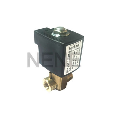 Burkert Solenoid 6013 টাইপ ডাইরেক্ট অ্যাক্টিং 00134243 2/2 স্বাভাবিকভাবে বন্ধ G1/8 ইঞ্চি 2.5 ফ্লো হোল FKM সিল 220VAC 8W 0~16bar