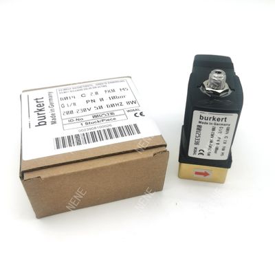 00125301 সোলিনয়েড ভালভ Burkert 6013 টাইপ ডাইরেক্ট অ্যাক্টিং G1/4 ইঞ্চি 2/2 স্বাভাবিকভাবে বন্ধ 3.0 ফ্লো হোল FKM সিলড ব্রাস ভালভ শরীর 24VDC 8W 0~6bar