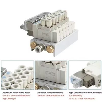 নরম সিল এসএমসি সোলিনয়েড ভালভ SY3320-5LZD-M5 SY3320-6LZD-M5 SY সিরিজ
