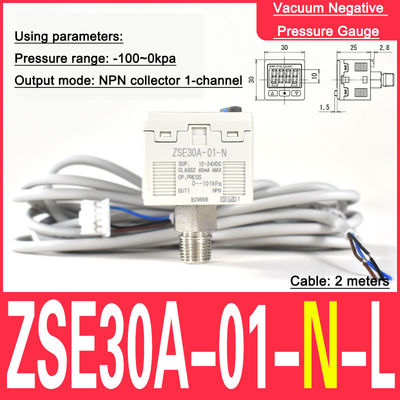 প্রেসার মিটার ভ্যাকুয়াম মিটার ZSE30A-01-N SMC টাইপ 01 যথার্থ চাপ মিটার