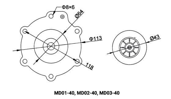 1.5 ইঞ্চি MD01-40 MD02-40 MD03-40 ডায়াফ্রাগম জন্য পালস ভালভ TH5840 TH5440 1 1/2