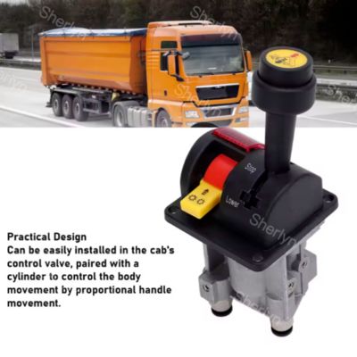 BKQF34-B 14750650H 4 ছিদ্র ডাম্প ট্রাক রাবার হ্যান্ডেল ভালভ M6 লক করা হাইড্রোলিক ডাম্প ট্রাক কন্ট্রোল ভালভ ﻿