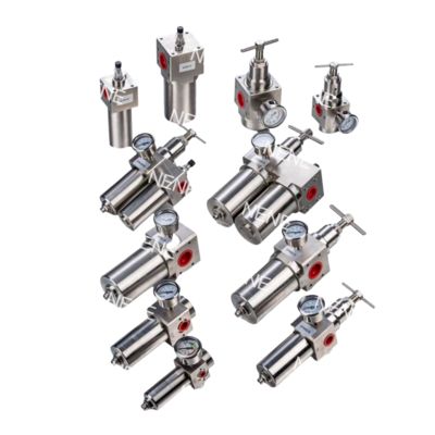SFSRSL200 ট্রিপল সেট স্টেইনলেস স্টীল SUS316 নিউম্যাটিক ফিল্টার রেগুলেটর লুব্রিকেটর G1/4 চাপ নিয়ন্ত্রণ
