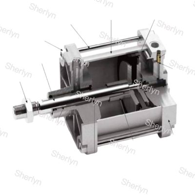 P1F সিরিজ PARKER ISO15552 P1F-S032MC-0075-0000 দ্বৈত কার্যকরী এয়ার সিলিন্ডার অটোমেশন উপাদান