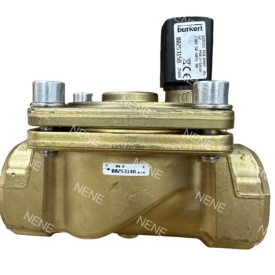 Burkert Solenoid Valve 00221857 6281 Type G1 2/2 Normally Closed 25.0 Flow Hole NBR Sealed Brass Valve Body AC24V 8W