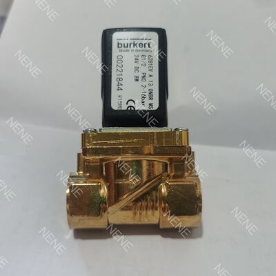 00221863 Electromagnetic Valve 6281 Type G1 1/2 2/2 Normally Closed 40.0 Flow Hole NBR Sealed Brass Valve Body AC24V 8W Burkert