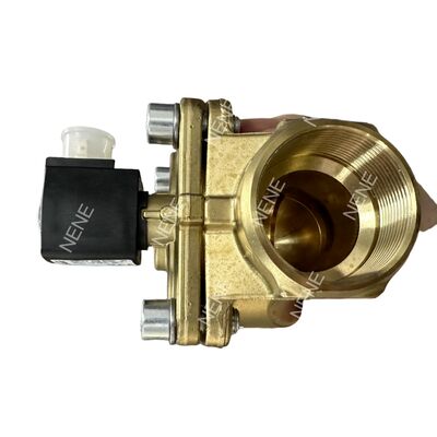 Direct Acting 2/2 NC Solenoid Valve BURKERT 6281 00221959 G1 Port Brass Body Hand Actuation 20.0 Orifice NBR Seal AC220V 8W 0.2-16bar -10~+80°C