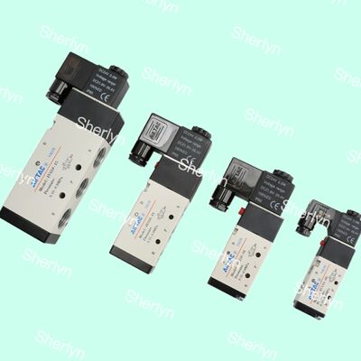 AIRTAC ভালভ রিভার্সিং ভালভ 4V110-06 AC220V দুই অবস্থান ফাইভ ওয়ে সোলেনয়েড ভালভ