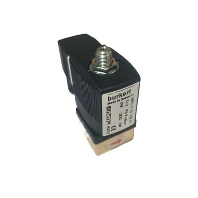 Burkert 6013 সিরিজ 00126094 সোলিনয়েড ভালভ, 2/2 স্বাভাবিকভাবে বন্ধ সরাসরি অভিনয় টাইপ, G1/8 থ্রেড পোর্ট, 3.0 মিমি খোল, FKM সিল সঙ্গে ব্রাস শরীর, 220VAC 8W, 0-10bar