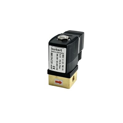 ২২০VAC ৮W ০-১৬বার সোলেনয়েড ভালভ বার্কার্ট ০০১৩৪২২৪৮, ৬০১৩ ডাইরেক্ট অ্যাক্টিং ২/২ নরমালি ক্লোজড, জি১/৮ থ্রেড, ২.৫মিমি অরিস, ব্রাস বডি এফকেএম সিল