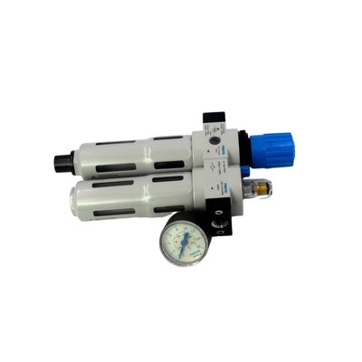 G 1/4 FRL Unit Festo FRC-1/4-D-7-MINI 162755 40μm Manual Drain 0.5-7bar With Pressure Gauge 1300L/min Zinc Alloy