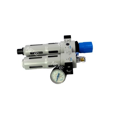 Air preparation unit Festo FRC-3/8-D-7-MINI-A 162764 Pneumatic FRL Unit G3/8 40μm Fully Automatic Drain 0.5-7bar 1500L/min Zinc Die-Cast With Pressure Gauge Metal Bowl Guard
