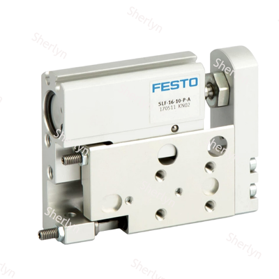 স্পেস অপ্টিমাইজড মিনি লিনিয়ার ড্রাইভ FESTO SLF-10-30-P-A 170507, 10Bore 30 স্ট্রোক অক্সিডেটেড অ্যালুমিনিয়াম বল বিয়ারিং টিউনযোগ্য শেষ স্টপ কুশন সহ গাইডেড সিলিন্ডার