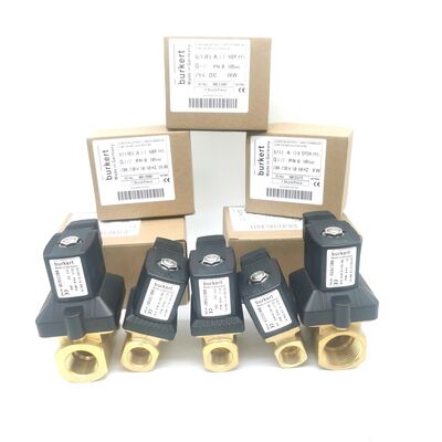 DC24V 8W জেনুইন Burkert 00221630 6213 NC ডায়াফ্রাম ভালভ, G3/4 অভ্যন্তরীণ থ্রেড 20 ফ্লো হোল এনবিআর গ্যাসকেট, ব্রাস হাউজিং জন্য -10 °C ~ 80 °C 0-10bar পাইপলাইন সিস্টেম