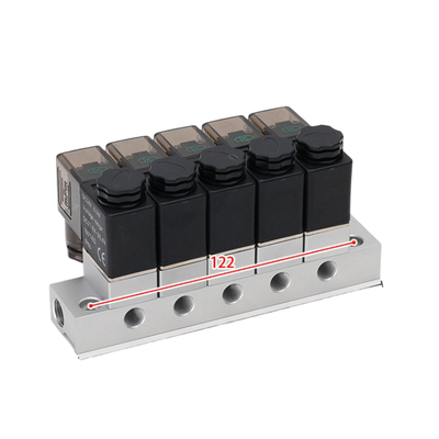 1-ইনলেট-5-আউটলেট 2V025-06-5F সোলিনয়েড ভালভ ম্যানিফোল্ড এবং 2V025-06-4F 1-ইনলেট-4-আউটলেট এফকেএম সিল রিং