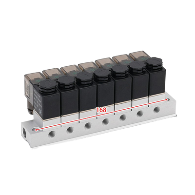 FKM সিল রিং 1-ইনলেট-6-আউটলেট 2V025-06-6F সোলেনয়েড ভালভ ম্যানিফোল্ড এবং 2V025-06-7F 1-ইনলেট-7-আউটলেট