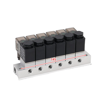 FKM সিল রিং 1-ইনলেট-6-আউটলেট 2V025-06-6F সোলেনয়েড ভালভ ম্যানিফোল্ড এবং 2V025-06-7F 1-ইনলেট-7-আউটলেট