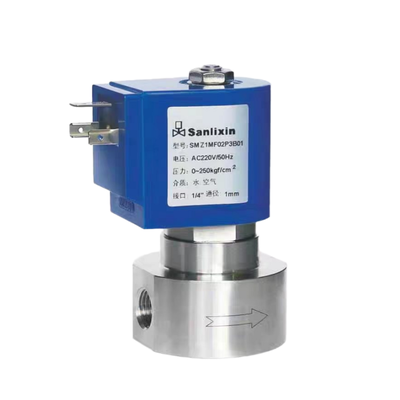 H4S005B01-AC-110 PEEK সিল উপাদান 1/8''পোর্ট আকার 110VAC 2 উপায় NC উচ্চ চাপ Solenoid ভালভ