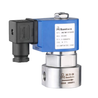 2 ওয়ে NC H4S005B01-AC-220 স্টেইনলেস স্টীল 316 1/8''পোর্ট আকার 220VAC উচ্চ চাপ Solenoid ভালভ