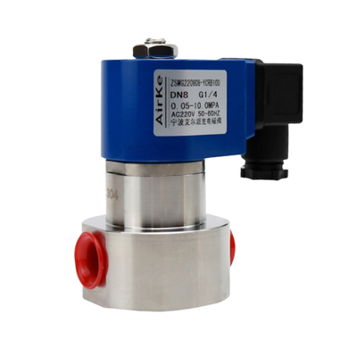 H4S005B02-AC-220 সরাসরি পরিচালিত হালকা তেল ভালভ PCTFE সিল উপাদান 1/4'পোর্ট আকার 220VAC খোল আকার 0.5mm