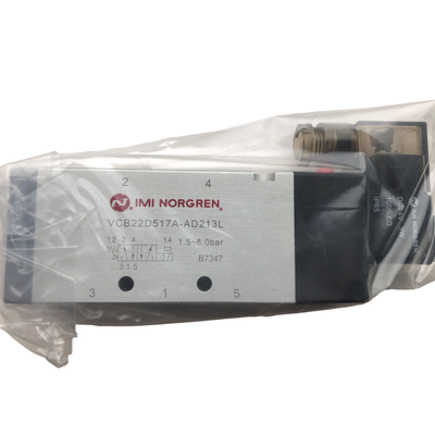 3350 লি/মিনিট হাই ফ্লো NORGREN VCB22D517A-AD213L সোলেনয়েড ভালভ G1/2 24VDC 5/2 স্প্রিং রিটার্ন নিউম্যাটিক স্পুল ভালভ IP65 অ্যালুমিনিয়াম বডি
