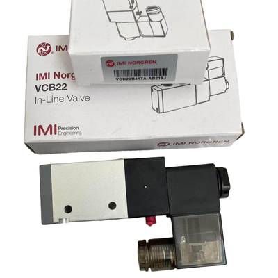 স্প্রিং রিটার্ন সোলেনয়েড ভালভ NORGREN VCB22B417A-AB219J G1/4 AC220V 3/2 NC ব্লো মোল্ডিং মেশিনের জন্য নিউম্যাটিক ডিরেকশনাল ভালভ