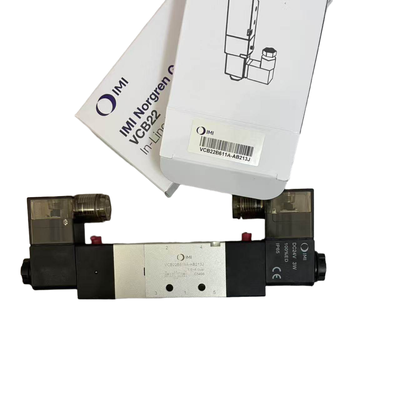 5/3 বন্ধ কেন্দ্র সোলেনয়েড ভালভ NORGREN VCB22B611A-AB213J G1/4 24VDC ফ্লোটিং ক্ল্যাম্পিংয়ের জন্য ডাবল সোলেনয়েড পজিশনিং ভালভ 5 পোর্ট 3 পজিশন