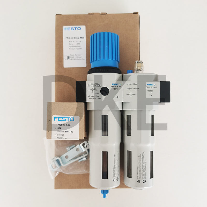Festo Frc-D-5m-Midi-A এয়ার ফিল্টার নিয়ন্ত্রক 5μM স্বয়ংক্রিয়