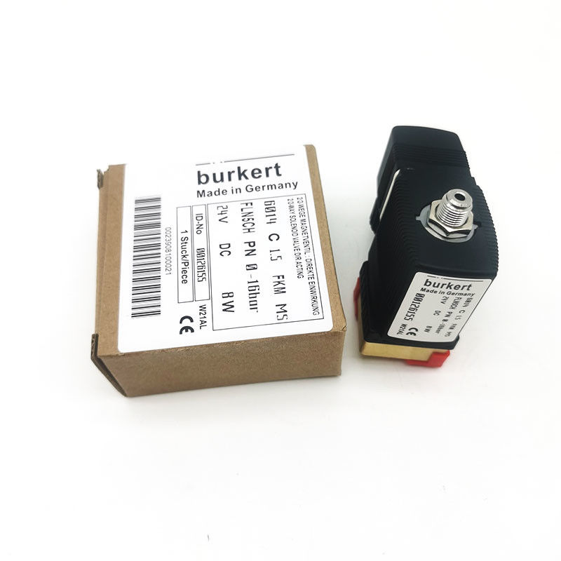 IP65 রেটযুক্ত Burkert 00126155 6014 Solenoid Valve 24V DC ভোল্টেজ