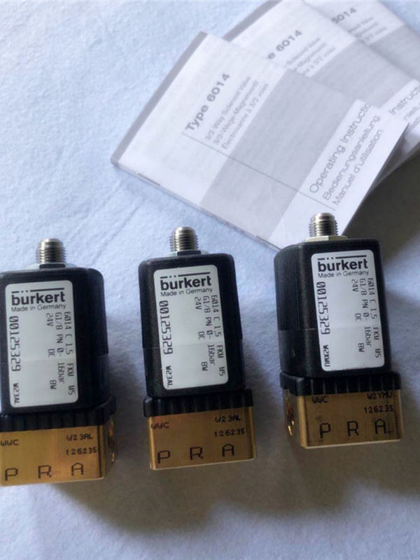 Burkert 00125329 3/2 ওয়ে সোলেনয়েড ভালভ 16 Bar 24v স্বাভাবিকভাবে বন্ধ G1/8