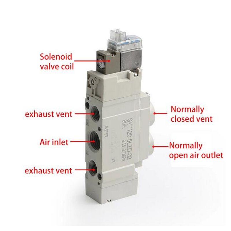 SMC SY7220-5LZD-C4 2 অবস্থান ডাবল বায়ুসংক্রান্ত সোলিনয়েড ভালভ DC24V পোর্ট আকার Ø4