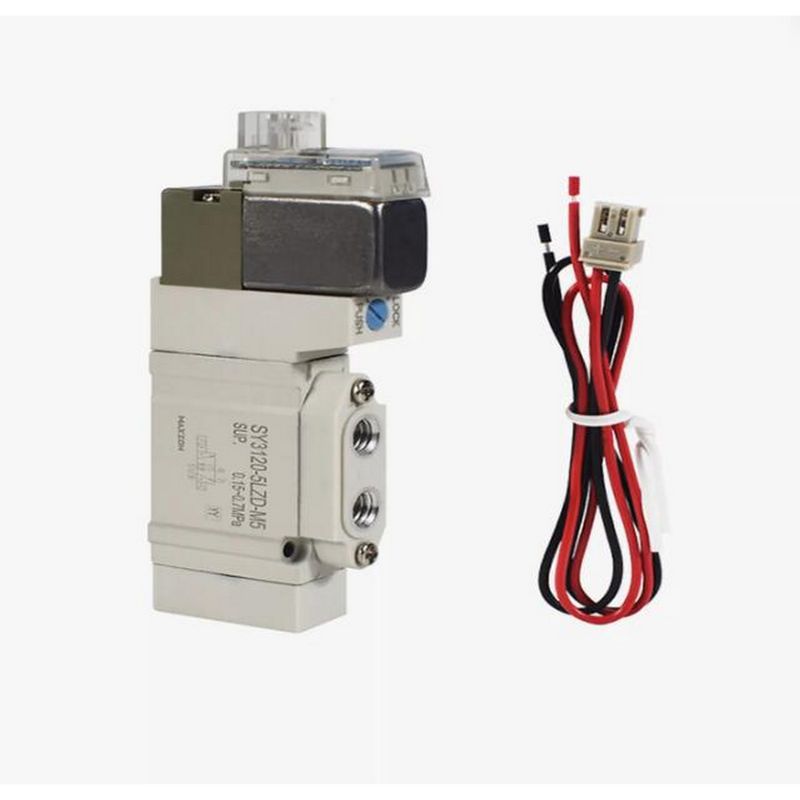এসএমসি সোলিনয়েড ভালভ SY5220-5LZD-C8 2 অবস্থান ডাবল ওয়ান-টাচ ফিটিং পোর্ট আকার ø8 DC24V