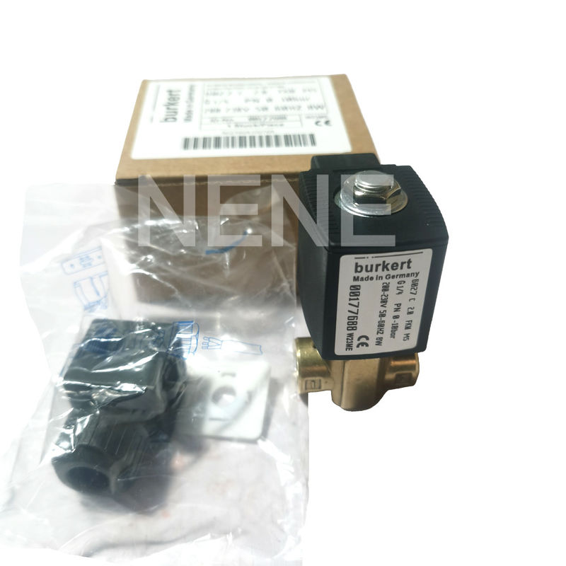 Burkert Solenoid Valve 00134241 6013 টাইপ ডাইরেক্ট অ্যাক্টিং G1/8-ইঞ্চি 2.5 ফ্লো হোল FKM সিলড ব্রাস ভ্যালভের দেহ 24VAC 8W 0~16bar